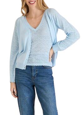 Stricktop Naf Naf hellblaues für Frauen