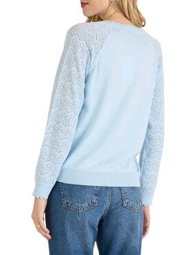 Strickjacke Naf Naf in Hellblau für Frauen