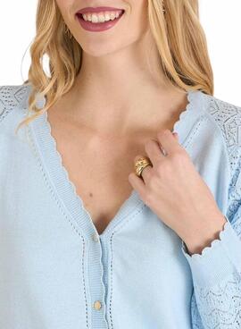 Strickjacke Naf Naf in Hellblau für Frauen