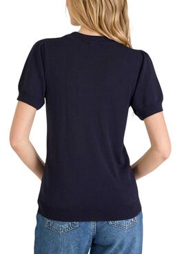 Pullover Naf Naf Marineblaues mit Stickereien für Frauen