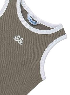 Tanktop Mayoral mit grünem Stickerei für Mädchen
