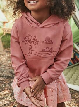 Sweatshirt Mayoral bestickt in Rosa für Mädchen