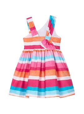 Kleid Mayoral rosa gestreift für Mädchen.