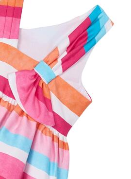 Kleid Mayoral rosa gestreift für Mädchen.
