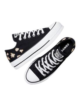 Sneakers Converse Chuck Taylor All Star Plattform Animal Print Schwarz für Frauen