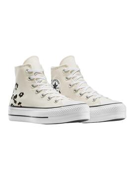 Sneakers Converse Chuck Taylor All Star Lift beige leopard für Frauen