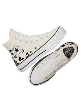 Sneakers Converse Chuck Taylor All Star Lift beige leopard für Frauen