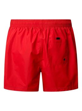 Pepe Jeans Logo Badehose in Rot für Männer