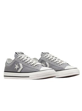 Turnschuhe Converse Star Player 76 Premium Canvas grau für Männer.