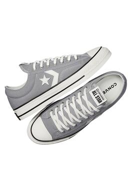 Turnschuhe Converse Star Player 76 Premium Canvas grau für Männer.