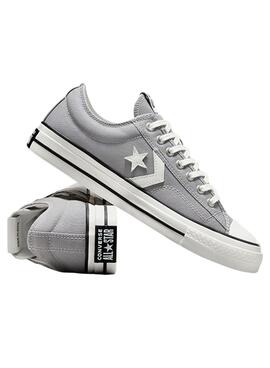 Turnschuhe Converse Star Player 76 Premium Canvas grau für Männer.