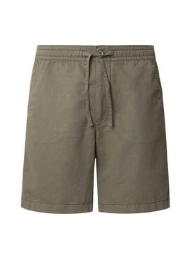 Bermuda Pepe Jeans Smart Relaxed Leinen Grün für Männer