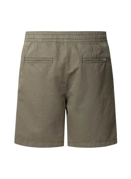Bermuda Pepe Jeans Smart Relaxed Leinen Grün für Männer