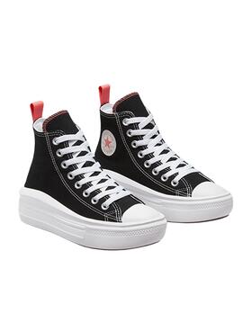 Turnschuhe Converse Chuck Taylor All Star Move Platform schwarz für Kinder.