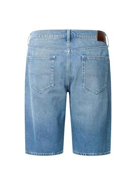 Bermuda Pepe Jeans Callen in blauem Denim für Herren.