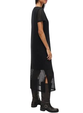 Schwarzes Midi-Kleid Vila Vimine für Damen