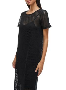 Schwarzes Midi-Kleid Vila Vimine für Damen