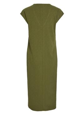 Kleid Vila Viadoria grün Midi für Frauen