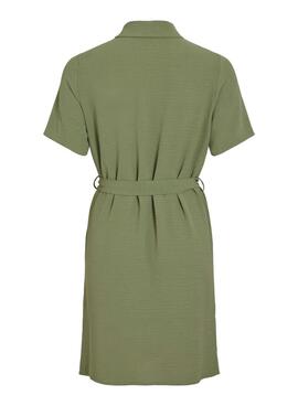  Kleid Vila kurzes grünes Hemdkleid Vijosa für Frauen