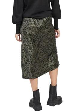Rock Vila Viyun grün Leopard für Frauen