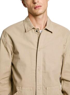 Überhemd Pepe jeans Suky beige für Männer.