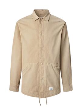 Überhemd Pepe jeans Suky beige für Männer.
