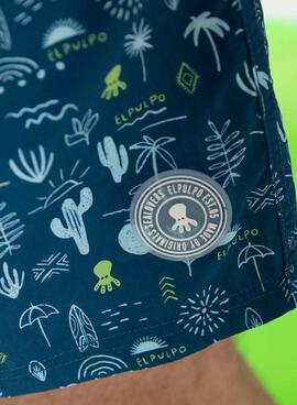 Badehose El Pulpo Blumenmuster für Männer