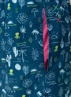 Badehose El Pulpo Blumenmuster für Männer