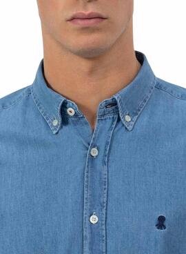 Hemd Der El Pulpo blauer Denim für Männer