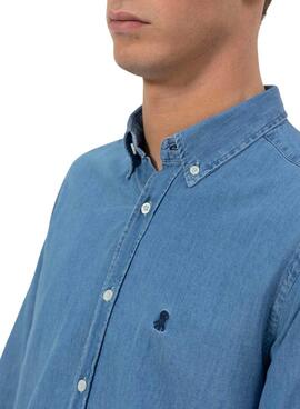 Hemd Der El Pulpo blauer Denim für Männer