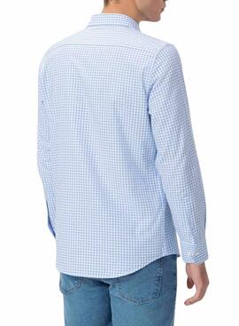 Hemd El Pulpo Oxford mit blauem Vichy-Karomuster für Herren