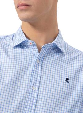Hemd El Pulpo Oxford mit blauem Vichy-Karomuster für Herren