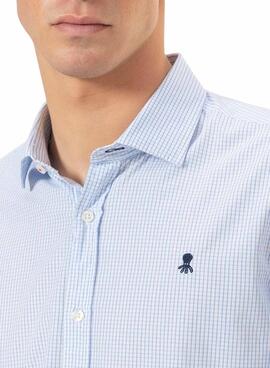 Hemd El Pulpo Vichy-Karo in Blau für Männer
