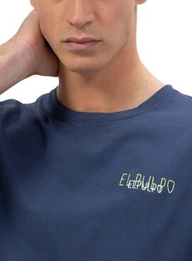 T-Shirt El Pulpo , dreifaches Logo, marineblau, für Männer