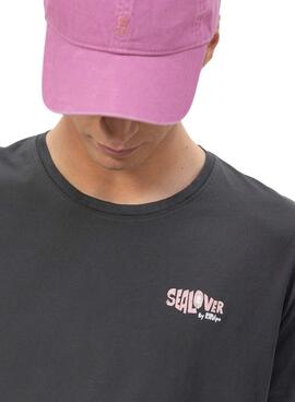 T-Shirt Der  El Pulpo bedruckt Surfen Wellen grau für Männer