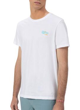 T-shirt  El Pulpo  bedruckt Surfing Waves weiß für Männer