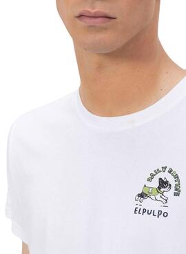 T-Shirt  El Pulpo  Bedruckt Daily Routine Weiß für Männer