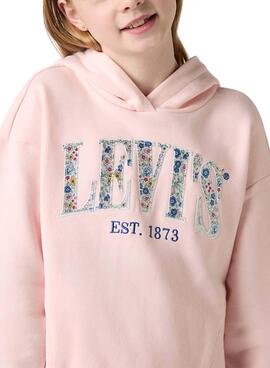 Kapuzenpullover Levis Seasonal in Rosa für Mädchen