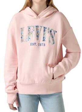 Kapuzenpullover Levis Seasonal in Rosa für Mädchen