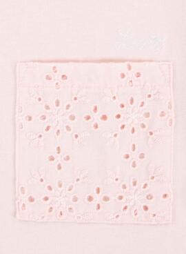T-shirt Levi's Roll Cuff rosa für Mädchen.
