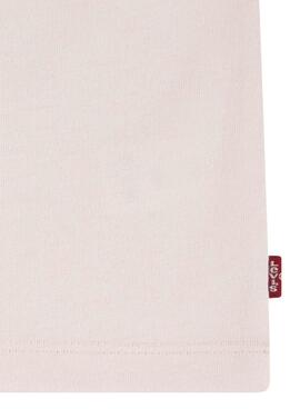 T-shirt Levi's Roll Cuff rosa für Mädchen.