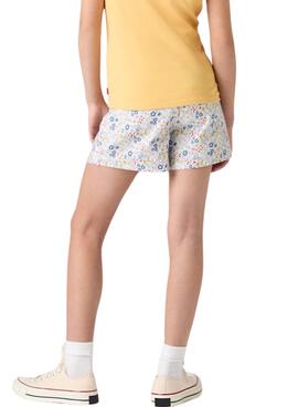 Kurze Levis mit floralem Muster High Loose für Mädchen