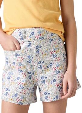 Kurze Levis mit floralem Muster High Loose für Mädchen