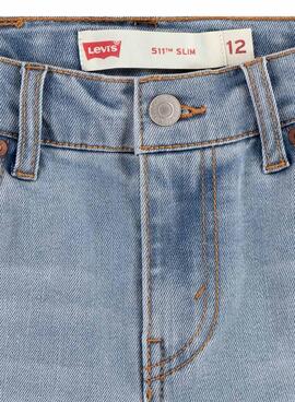 Kurze Levis 511 Slim Blue Jeans für Jungen