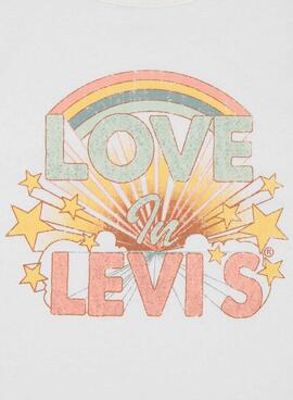 T-Shirt Levis Double Cuff weiß für Mädchen