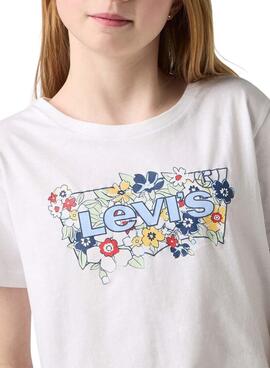  T-shirt Levis Batwing Fill  in Weiß für Mädchen