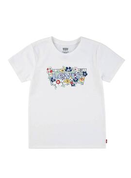  T-shirt Levis Batwing Fill  in Weiß für Mädchen