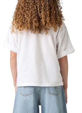 T-shirt Levis Roll Cuff weiß für Mädchen