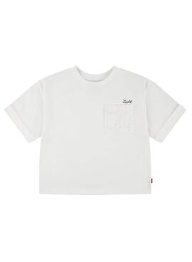 T-shirt Levis Roll Cuff weiß für Mädchen