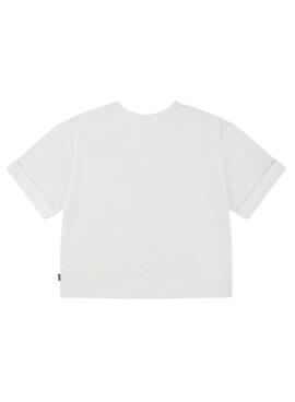 T-shirt Levis Roll Cuff weiß für Mädchen